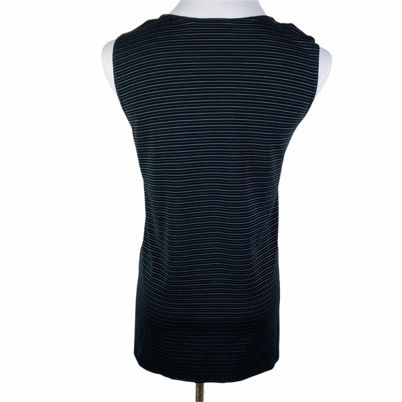 New York & Co. Pinstriped Side Slit Blouse - Picture 2 of 8